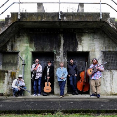 Ray Troll and the Ratfish Wranglers. Photo by Alan Berner, Seattle Times, February 29, 2020