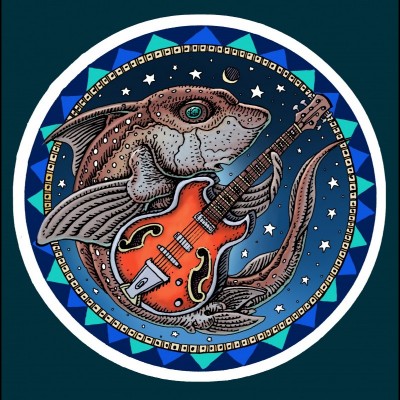 This is the logo for Ray’s band, the Ratfish Wranglers. 