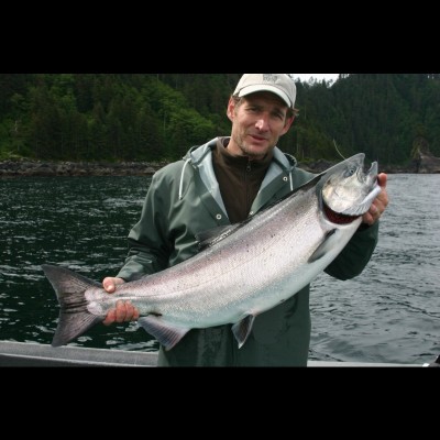 Gary’s successful fishing adventure with Dave and Ray off the coast of Craig Alaska resulted in this fine king salmon specimen...