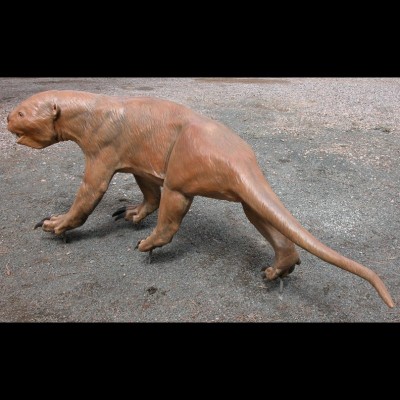 Staab&rsquo;s muscular and very toothy Stylinodon striding out of the Eocene across the studio floor.