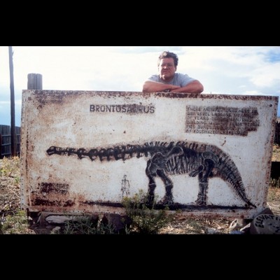 Kirk at the Bone Cabin near the Como Bluffs in Wyoming back in 1999.