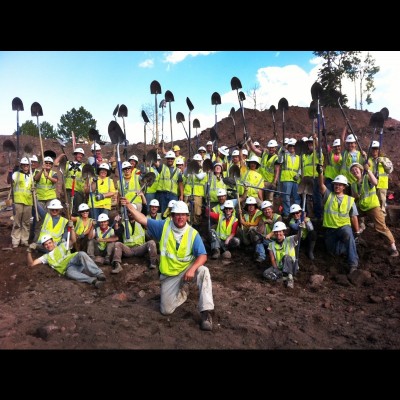 Kirk’s leading the shovel crew at the “Snowmastodon” dig in 2010.