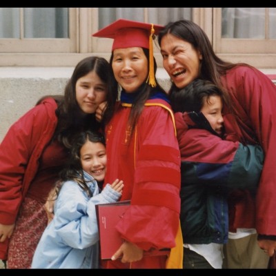 Jingmai's mom receiving her PhD in Geology - which inspired Jingmai to follow in her footsteps.