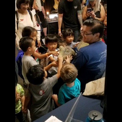 Gabriel doing what he does best as a science communicator, educating the youth of today with hopes of changing tomorrow's future.