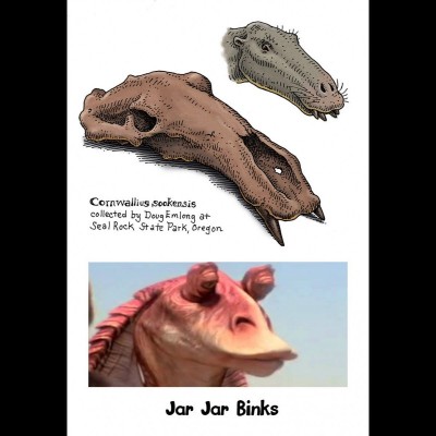 Science is everywhere! Star Wars creature creator Terryl Whitlach often referenced paleontology when fleshing out the Star Wars universe. Was Jar Jar a desmo?&nbsp; Maybe!