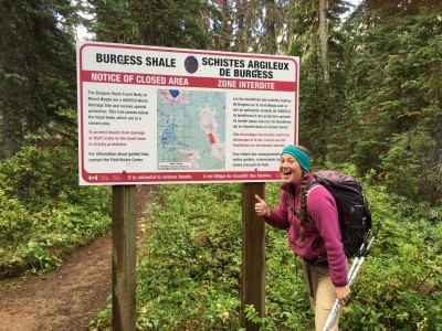 Making her pilgrimage to the Paleo Nerd's Mecca: the Burgess Shale Walcott Quarry