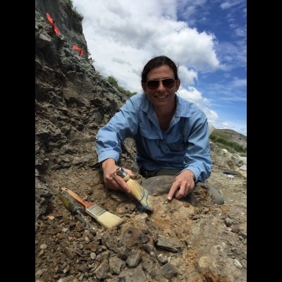 Holly working in the Maiasaura Quarry