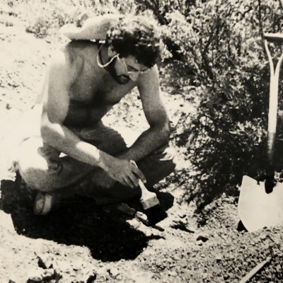 Luis on a Patagonian dinosaur expedition in the mid 80s.