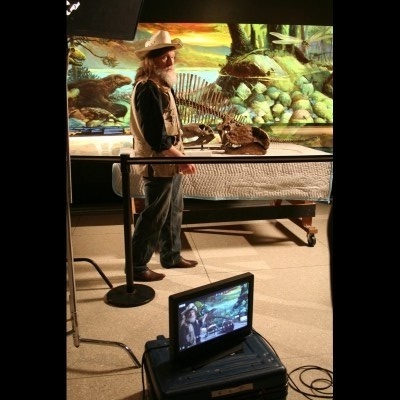 Bob on camera at the Houston Museum of Natural Science.&nbsp;