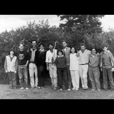 Neil and friends in Nova Scotia 1986 on the hunt for Jurassic&nbsp;non-mammalian&nbsp;synapsids (AKA proto-mammals). Neil's the fellow in the center with the beer and the stick.