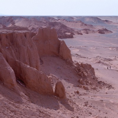 Mongolia's Flaming Cliffs, where Louie made his most influential dinosaur discovery. &copy; Louie Psihoyos 1994&nbsp;