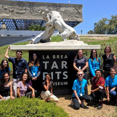 Emily with the inaugural Rancho La Brea field school in 2018.