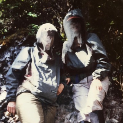 Connie and Anna Antoshkina attempt to combat ferocious mosquitos while searching for Silurian fossils in the Ural mountains in Russia - another site Connie compares to similar sites in Southeast Alaska.
&nbsp;