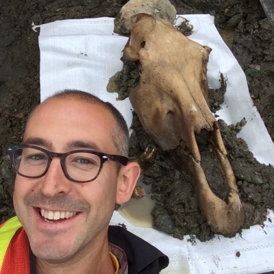 A selfie with a horse skull, Klondike 2014.