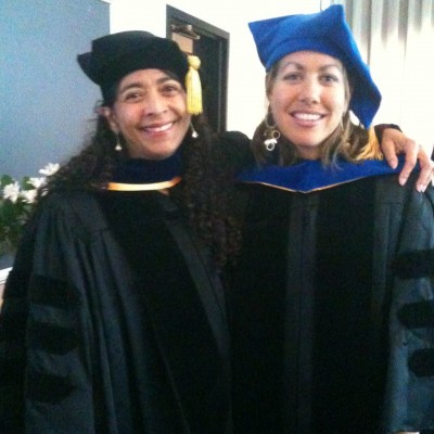 Laura and her Ph.D. advisor Dr. Karen Chin at her doctoral graduation ceremony at the University of Colorado, Boulder.