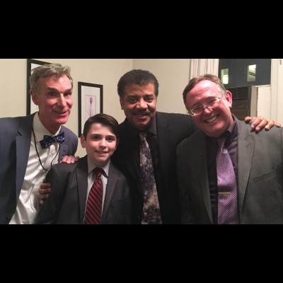 



In 2016, Don attended a talk by Neil DeGrasse Tyson and Bill Nye to the Planetary Society in Pasadena.&nbsp; That's Don's son Zachary in the photo as well (although he's now taller than Don!)
&nbsp;



