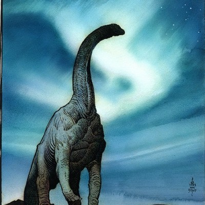Bill's depiction of the Antarctic beast Titanosaurus