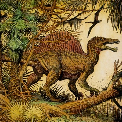"Spinosaurus"&nbsp; William Stout, 2000