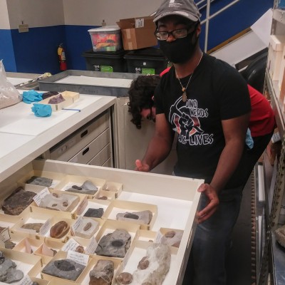 Marvelling at the trilobite collection behind the scenes at the Tellus Northwest Science Museum in Cartersville, Georgia.
&nbsp;