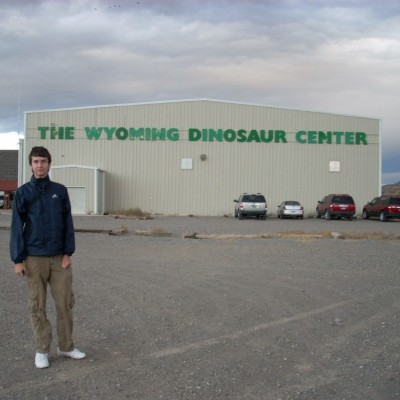 In front of the Wyoming Dinosaur Center, 2008.
