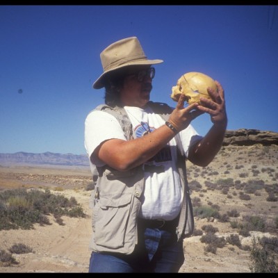 Edward Drinker Cope visits Jim's dig courtesy of photographer Louis Psihoyos.