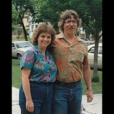 Jim &amp; his wife Sooz before their wedding in Mayof 1988.