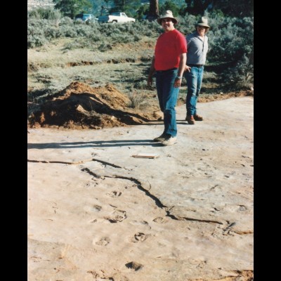 Harley &amp; Jim at the Cactus Park trackway in 1988.