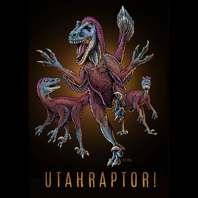 Utahraptor ostrommaysi was named by Jim Kirkland, Rob Gaston, and Donald Burge in June of 1993, the very same month that Jurassic park came out. So Jim's dinosaur made Speilberg's large raptors legit!