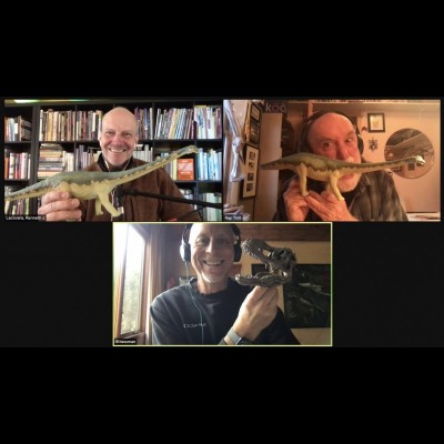 A screenshot from the Paleo Nerds recording with Kenneth, Ray, and Dave