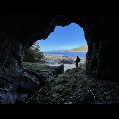 A sea cave on Coronation Island, Alaska.