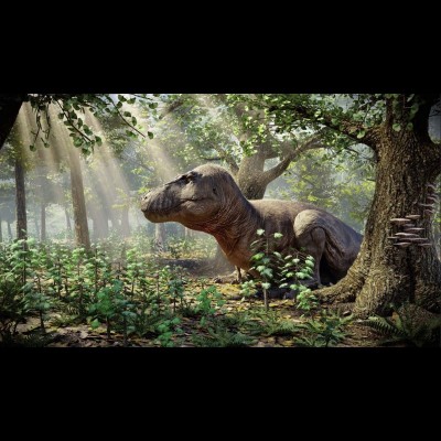 Brilliant Resting T-Rex by CG Artist and Paleoartist Max Bellomio