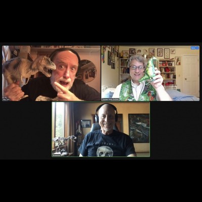 A screenshot full of fellow Paleo Nerds, Ray Troll, Tom Holtz and David Strassman,