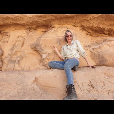 Genevieve von Petzinger in Jordan in May of 2022.