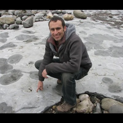 Steve and recently discovered Jurassic dinosaur tracks on the Isle of Skye in Scotland. The tracks are about 170 million years old and Steve is only 39.&nbsp; &nbsp;:)