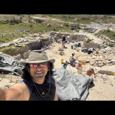 Advait Jukar at the Montbrook Dig Site, Florida