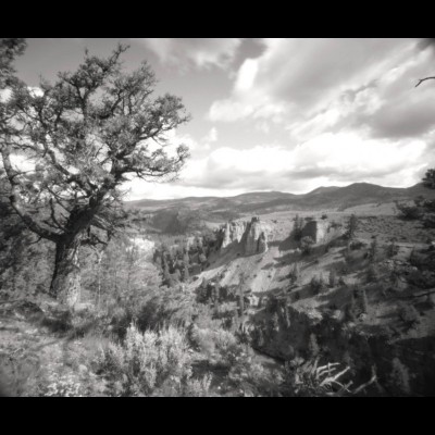 One of Doug's 4x5 pinhole photographs of the Yellowstone River