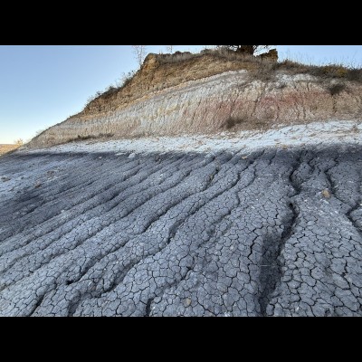 Nearby layers of strata showing distinct zones of depostion...