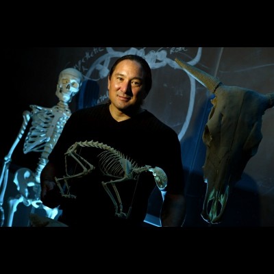 Stuart amongst the bones...