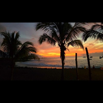 A beautiful sunset on Floreana Island.