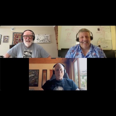 Ray, Scott, and Dave sharing a joke during the inteview.