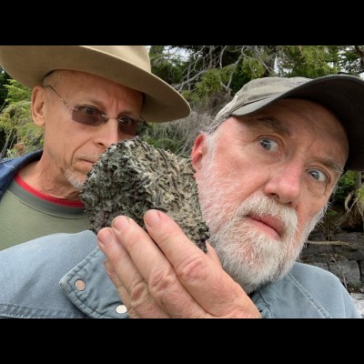 Ray and Dave exploring 3 dimensional Coral on a mysterious Devonian reef in South East Alaska
