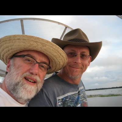 Ray and Dave on the Amazon River in 2009