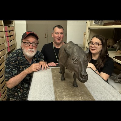 There is no denying the dark powers of the Hyus! Resitance is futile, but Ray, Matt and Sarah Davis eventually snapped out of it after a while. Dr. Sarah Davis is the Collection Manager of Paleobiology at Carnegie Museum of Natural History.