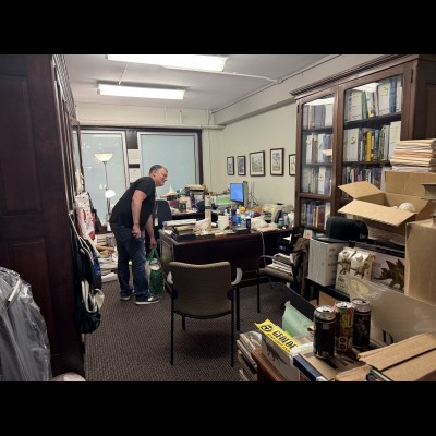 Matt in his fossil rich office at the Carnegie Museum of Natural History.